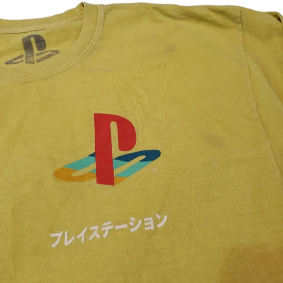 Sony Playstation Shirt Size Large SIEA PS Family Logo Japanese Long Sleeve Crop - Picture 3 of 8